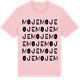 Pink Cotton t-shirt med Moje ordlek t-shirt