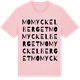 Pink Cotton t-shirt med Momyckelberget ordlek t-shirt