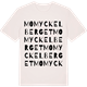 Vintage White t-shirt med Momyckelberget ordlek t-shirt