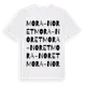 White t-shirt med Mora-Noret ordlek t-shirt