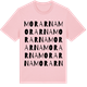 Pink Cotton t-shirt med Morarna ordlek t-shirt