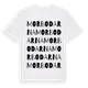 White t-shirt med Morbodarna ordlek t-shirt