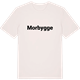 Vintage White t-shirt med Morbygge fetstil t-shirt