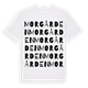 White t-shirt med Morgården ordlek t-shirt