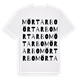 White t-shirt med Mörtarbo ordlek t-shirt