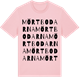 Pink Cotton t-shirt med Mörtbodarna ordlek t-shirt
