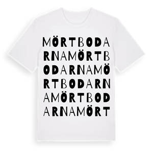 Mörtbodarna ordlek t-shirt – ekologisk bomull t-shirt från Pinshirt
