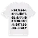 White t-shirt med Mörtbodarna ordlek t-shirt