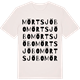 Vintage White t-shirt med Mörtsjöbo ordlek t-shirt