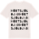 Vintage White t-shirt med Mörtsjökojan ordlek t-shirt
