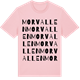Pink Cotton t-shirt med Morvallen ordlek t-shirt