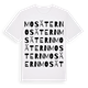 White t-shirt med Mosätern ordlek t-shirt