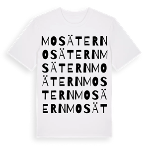 Mosätern ordlek t-shirt – ekologisk bomull t-shirt från Pinshirt