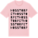 Pink Cotton t-shirt med Mosstorpet ordlek t-shirt