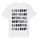 White t-shirt med Mullgropen ordlek t-shirt