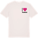 Vintage White t-shirt med Jag älskar Munkbo t-shirt litet tryck