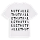White t-shirt med Mutfallet ordlek t-shirt
