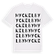 White t-shirt med Myckelby ordlek t-shirt