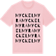 Pink Cotton t-shirt med Myckelmyra ordlek t-shirt