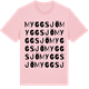 Pink Cotton t-shirt med Myggsjö ordlek t-shirt