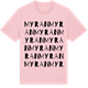 Pink Cotton t-shirt med Myran ordlek t-shirt