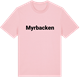 Pink Cotton t-shirt med Myrbacken fetstil t-shirt