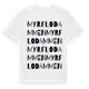 White t-shirt med Myrflodammen ordlek t-shirt
