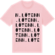 Pink Cotton t-shirt med N. Löten ordlek t-shirt