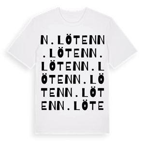 N. Löten ordlek t-shirt – ekologisk bomull t-shirt från Pinshirt