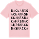 Pink Cotton t-shirt med Nackanäs ordlek t-shirt
