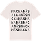 Vintage White t-shirt med Nackanäs ordlek t-shirt