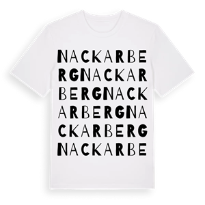 Nackarberg ordlek t-shirt – ekologisk bomull t-shirt från Pinshirt