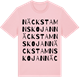 Pink Cotton t-shirt med Näckstamnskojan ordlek t-shirt
