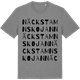 Mid Heather Gray t-shirt med Näckstamnskojan ordlek t-shirt