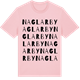 Pink Cotton t-shirt med Naglarby ordlek t-shirt