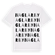 White t-shirt med Naglarby ordlek t-shirt