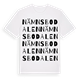 White t-shirt med Nämnsbodalen ordlek t-shirt