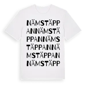 Nämstäppan ordlek t-shirt – ekologisk bomull t-shirt från Pinshirt