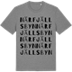 Mid Heather Gray t-shirt med Närfjällsbyn ordlek t-shirt