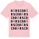 Pink Cotton t-shirt med Närsen ordlek t-shirt