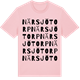 Pink Cotton t-shirt med Närsjötorp ordlek t-shirt