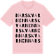 Pink Cotton t-shirt med Narskvarnen ordlek t-shirt