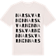 Vintage White t-shirt med Narskvarnen ordlek t-shirt