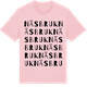 Pink Cotton t-shirt med Näs bruk ordlek t-shirt