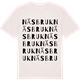 Vintage White t-shirt med Näs bruk ordlek t-shirt