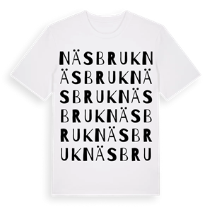 Näs bruk ordlek t-shirt – ekologisk bomull t-shirt från Pinshirt