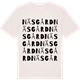 Vintage White t-shirt med Näs gård ordlek t-shirt