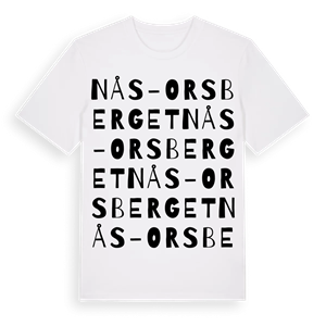 Nås-Orsberget ordlek t-shirt – ekologisk bomull t-shirt från Pinshirt