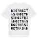 White t-shirt med Näsänget ordlek t-shirt