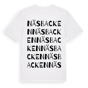 Näsbacken ordlek t-shirt – ekologisk bomull t-shirt från Pinshirt